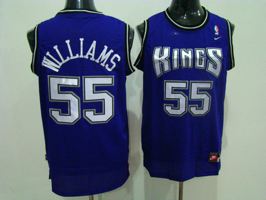 Kings #55 Jason Williams Stitched Purple NBA Jersey