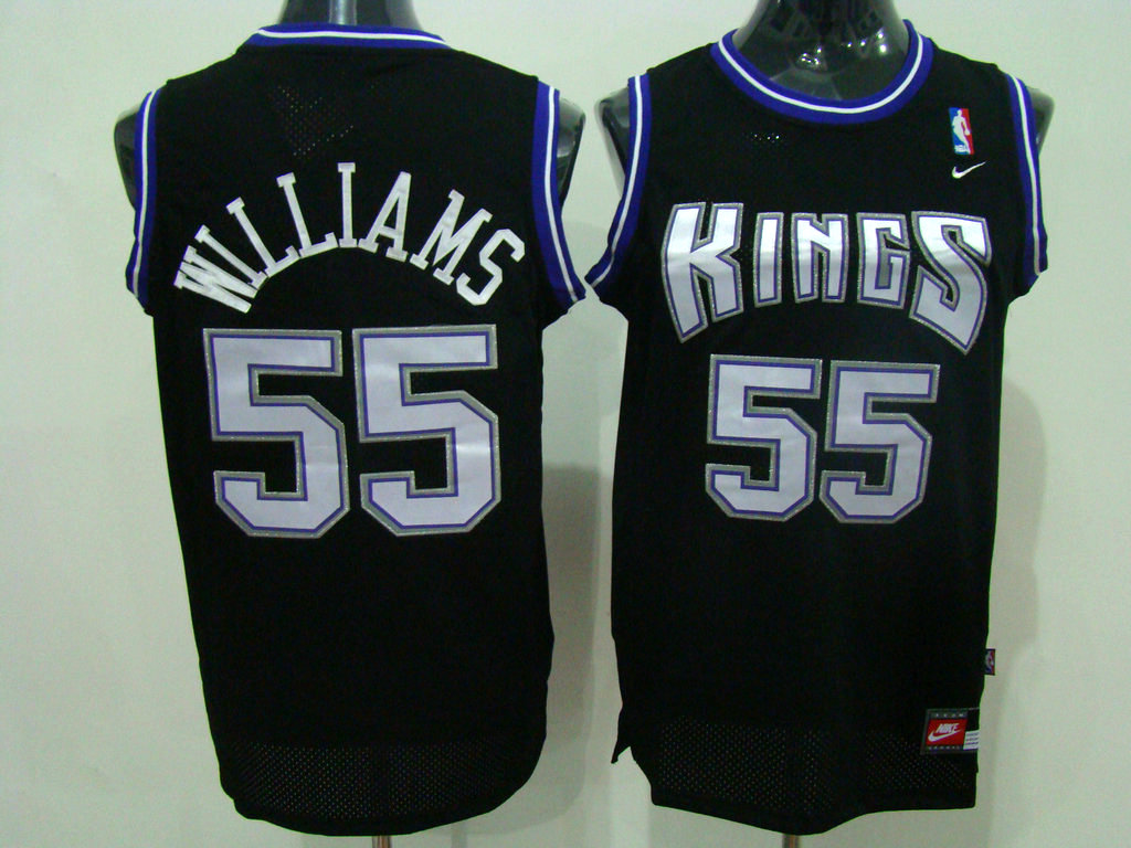 Kings #55 Jason Williams Stitched Black NBA Jersey