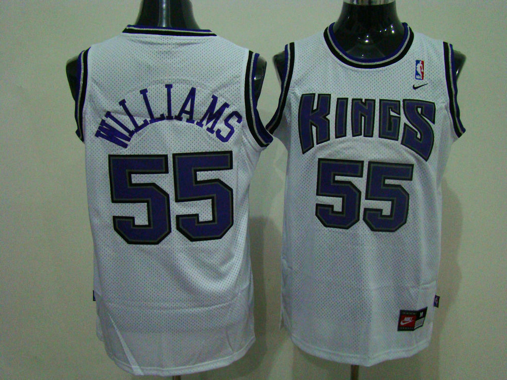 Kings #55 Jason Williams Stitched White NBA Jersey