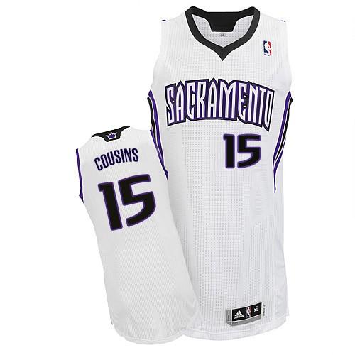 Revolution 30 Kings #15 DeMarcus Cousins White Stitched NBA Jersey