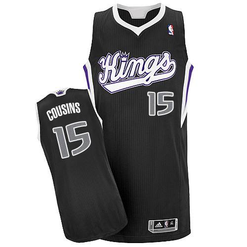 Revolution 30 Kings #15 DeMarcus Cousins Black Stitched NBA Jersey