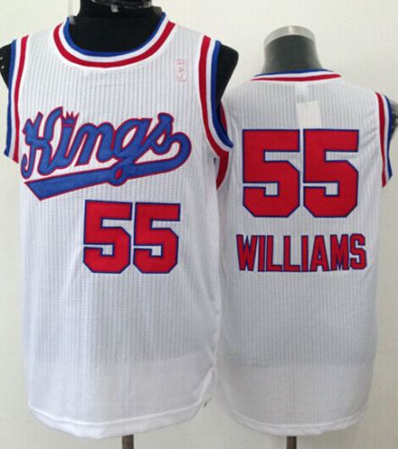 Kings #55 Jason Williams White New Throwback Stitched NBA Jersey