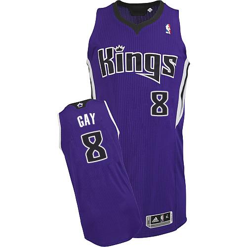 Kings #8 Rudy Gay Purple Revolution 30 Stitched NBA Jersey