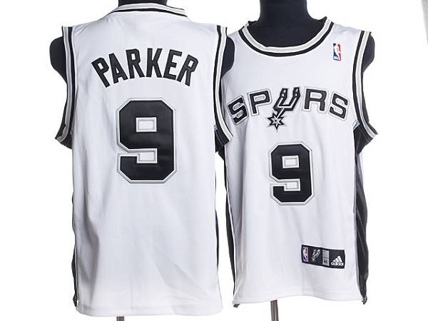 Spurs #9 Tony Parker Stitched White NBA Jersey