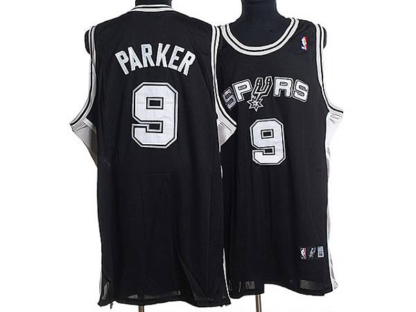 Spurs #9 Tony Parker Stitched Black NBA Jersey