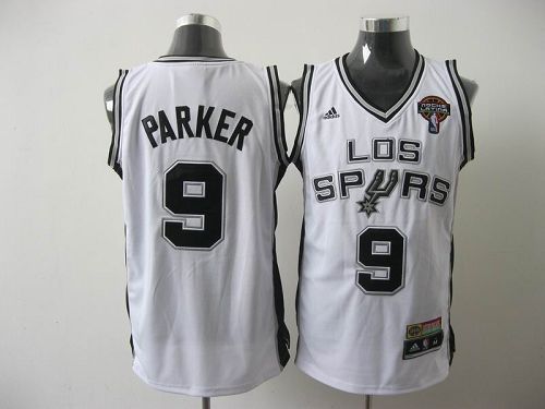 Spurs #9 Tony Parker White Latin Nights Stitched NBA Jersey
