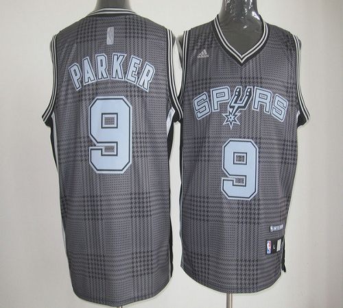 Spurs #9 Tony Parker Black Rhythm Fashion Stitched NBA Jersey