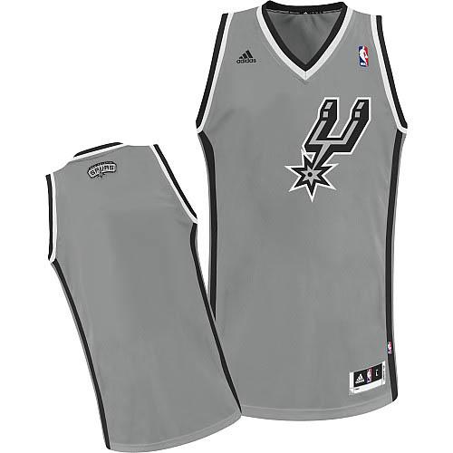 Revolution 30 Spurs Blank Grey Stitched NBA Jersey