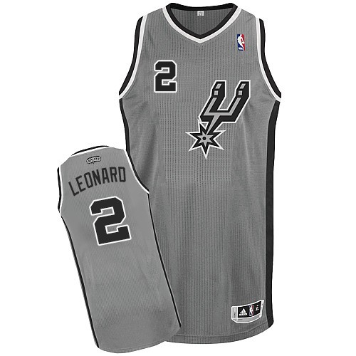 Spurs #2 Kawhi Leonard Grey Alternate Stitched NBA Jersey