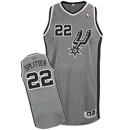 Spurs #22 Tiago Splitter Grey Alternate Stitched NBA Jersey