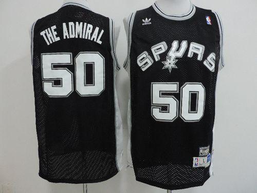 Spurs #50 David Robinson Black 