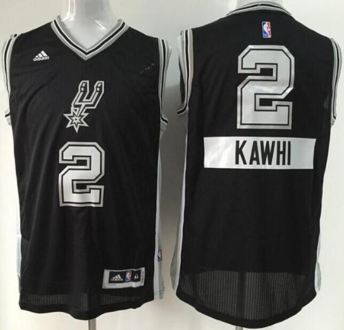 Spurs #2 Kawhi Leonard Black 2014 15 Christmas Day Stitched NBA Jersey