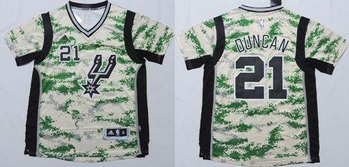 Spurs #21 Tim Duncan Camo Pride Stitched NBA Jersey