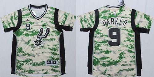 Spurs #9 Tony Parker Camo Pride Stitched NBA Jersey