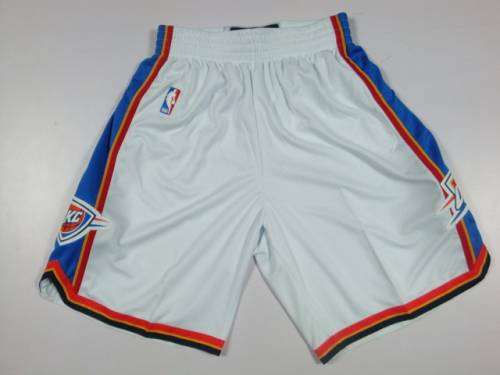 Oklahoma City Thunder White NBA Shorts