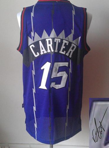 Revolution 30 Autographed Raptors #15 Vince Carter Purple Stitched NBA Jersey