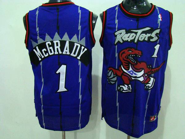 Raptors #1 Tracy McGrady Blue Swingman Stitched NBA Jersey