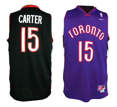 Raptors #15 Vince Carter Black/Purple Throwback Stitched NBA Jersey