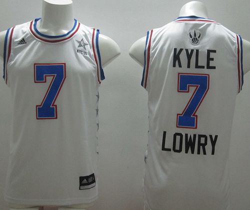 Raptors #7 Kyle Lowry White 2015 All Star Stitched NBA Jersey