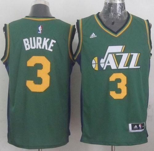 Revolution 30 Jazz #3 Trey Burke Green Stitched NBA Jersey