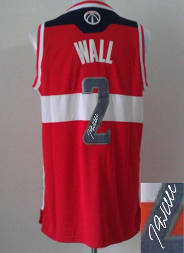 Revolution 30 Autographed Wizards #2 John Wall Red Stitched NBA Jersey