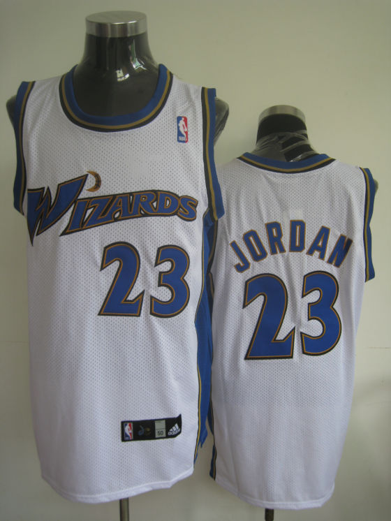 Wizards #23 Michael Jordan Stitched White NBA Jersey