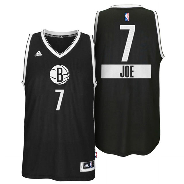 Brooklyn Nets #7 Joe Johnson Christmas Day Big Logo Black Jersey