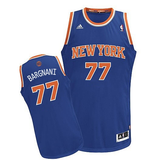 New York Knicks #77 Andrea Bargnani Revolution 30 Swingman Blue Jersey