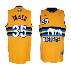 Denver Nuggets #35 Kenneth Faried Swingman Gold Jersey