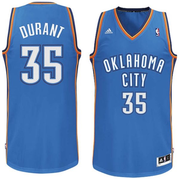 Kevin Durant Oklahoma City Thunder #35  Revolution 30 Swingman Royal Blue Jersey