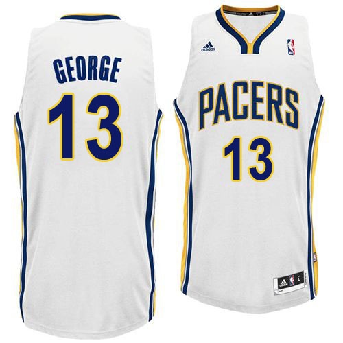 Indiana Pacers #13 Paul George Revolution 30 Swingman Home White Jersey