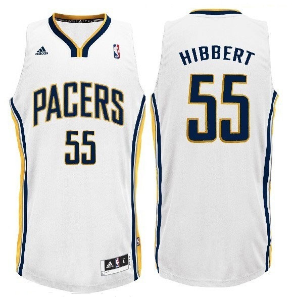 Indiana Pacers #55 Roy Hibbert Home White Revolution 30 Swingman Jersey