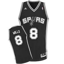 San Antonio Spurs #8 Patrick Mills Revolution 30 Swingman Road Jersey