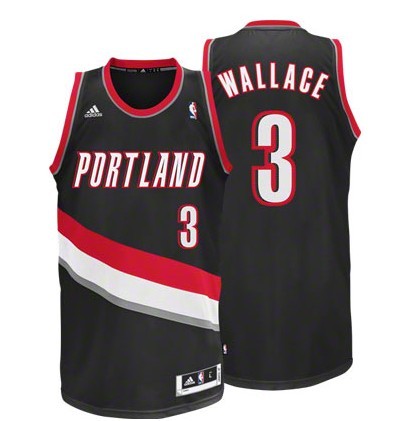 Portland Trail Blazers #3 Gerald Wallace Revolution 30 Swingman Black Jersey