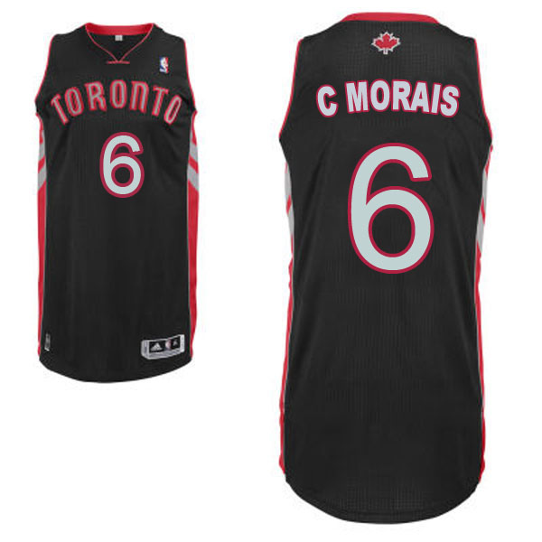 Carlos Morais Jersey Toronto Raptors #6 Revolution 30 Swingman Alternate Black Jersey
