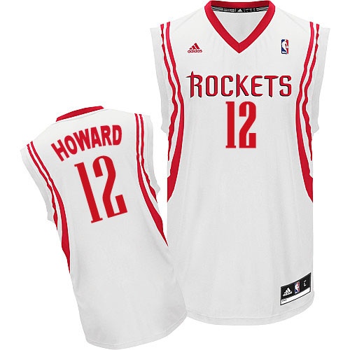 Houston Rockets #12 Dwight Howard Revolution 30 Swingman Home White Jersey