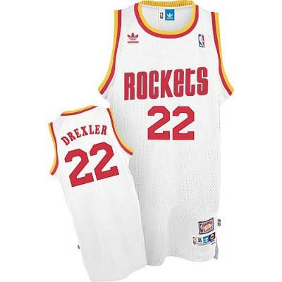 Houston Rockets #22 Clyde Drexler Soul Swingman White Jersey