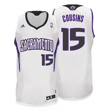 Sacramento Kings #15 DeMarcus Cousins Revolution 30 Swingman White Jersey