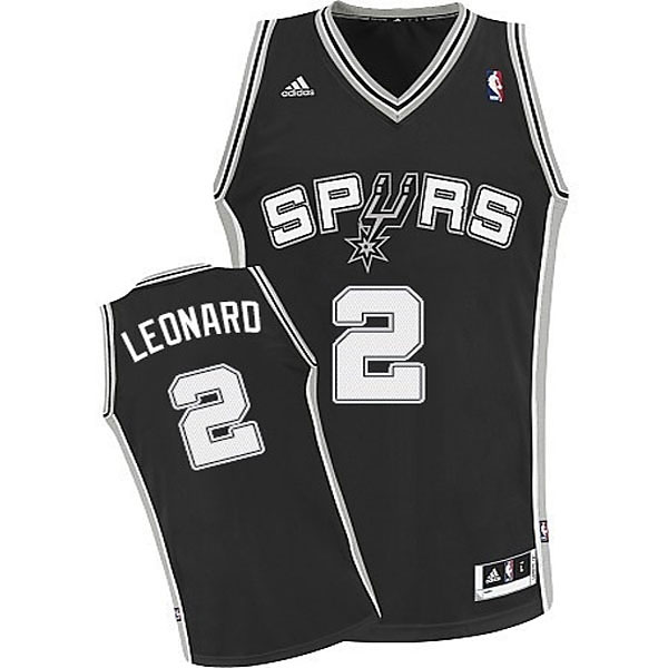 Youth San Antonio Spurs #2 Kawhi Leonard Revolution 30 Swingman Road Black Jersey