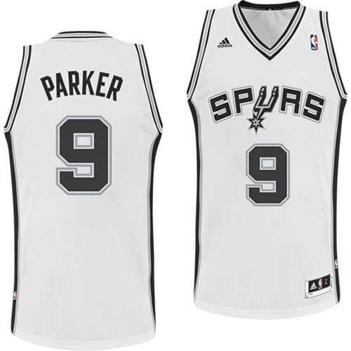 Youth San Antonio Spurs #9 Tony Parker Revolution 30 Swingman White Jersey