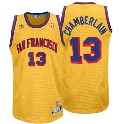 San Francisco Warriors #13 Wilt Chamberlain Soul Swingman Gold Jersey