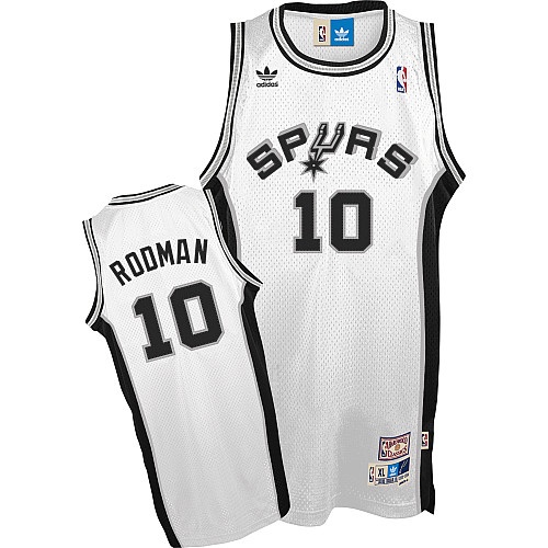 San Antonio Spurs #10 Dennis Rodman Soul Swingman White Jersey