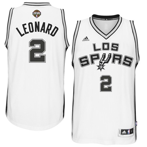 San Antonio Spurs #2 Kawhi Leonard 2014 15 Noches Enebea Swingman Home White Jersey