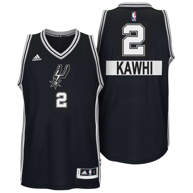 San Antonio Spurs #2 Kawhi Leonard 2014 Christmas Day Big Logo Swingman Black Jersey