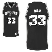San Antonio Spurs #33 Boris Diaw Revolution 30 Swingman Road Black Jersey