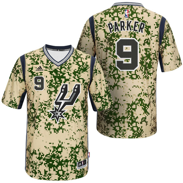 San Antonio Spurs #9 Tony Parker Pride Swingman Camo Jersey