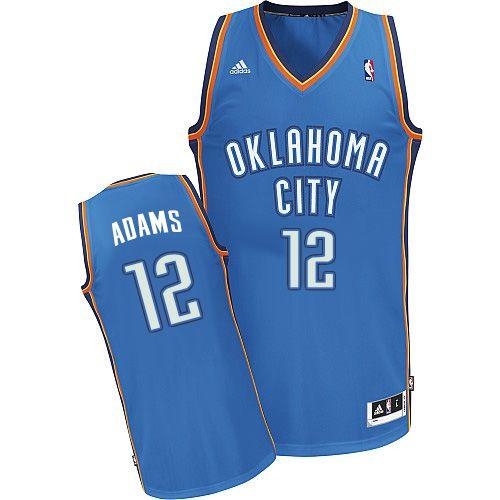 Oklahoma City Thunder #12 Steven Adams Revolution 30 Swingman Blue Jersey