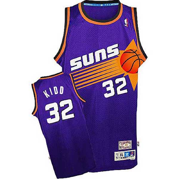 Phoenix Suns #32 Jason Kidd Hardwood Classics Swingman Road Purple Jersey