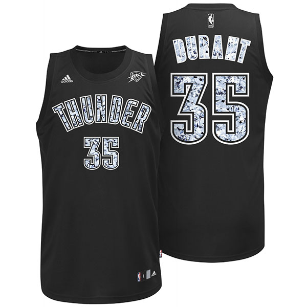 Oklahoma City Thunder #35 Kevin Durant Diamonds Swingman Dark Jersey