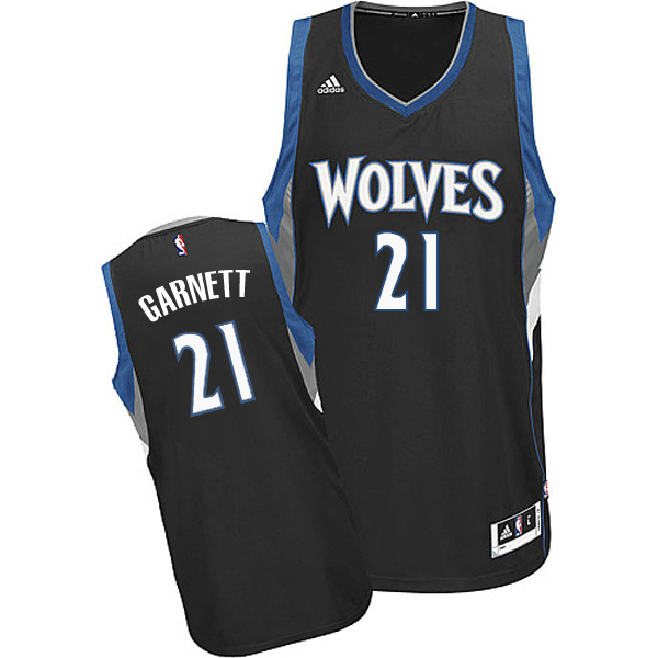 Minnesota Timberwolves #21 Kevin Garnett 2014 15 New Swingman Alternate Black jersey